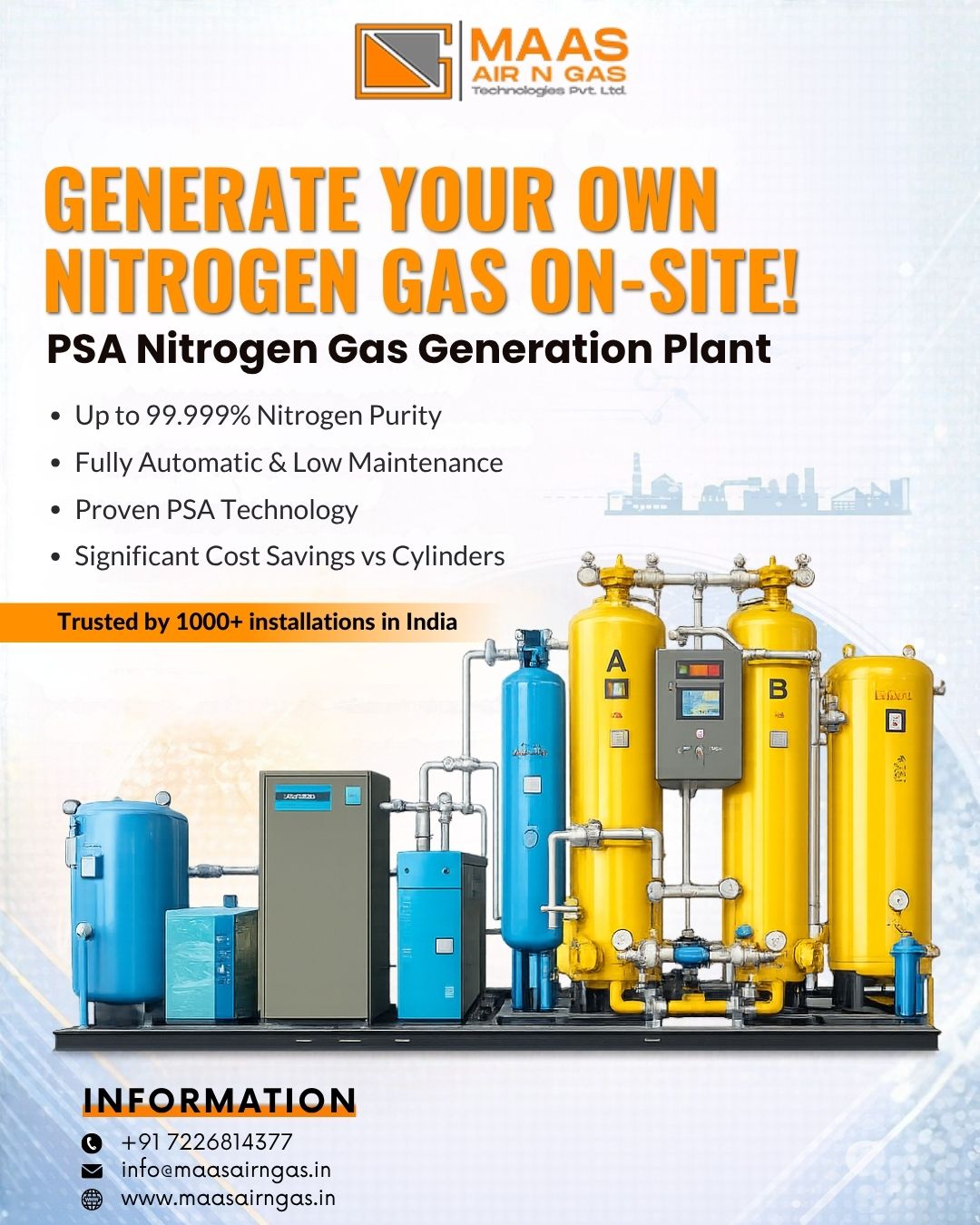 PSA Nitrogen Gas Generation Plant: 7 Powerful Benefits for Reliable On-Site Nitrogen Production